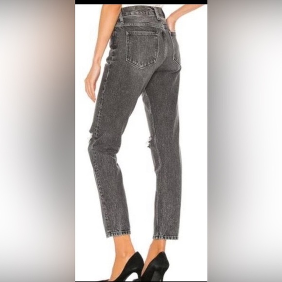 Anine Bing Brenda Jeans High Waist Distressed Slim Leg Straight , size 25 - Picture 7 of 12